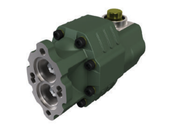 Hipomak DPAV 35-110 T2 — шестерёнчатый насос (серия 35, UNI T2, пневмоуправление)